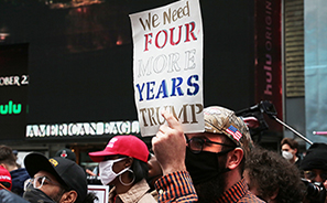 Trump Rally and Protest : Times Square : New York :  Photos : Richard Moore : Photographer